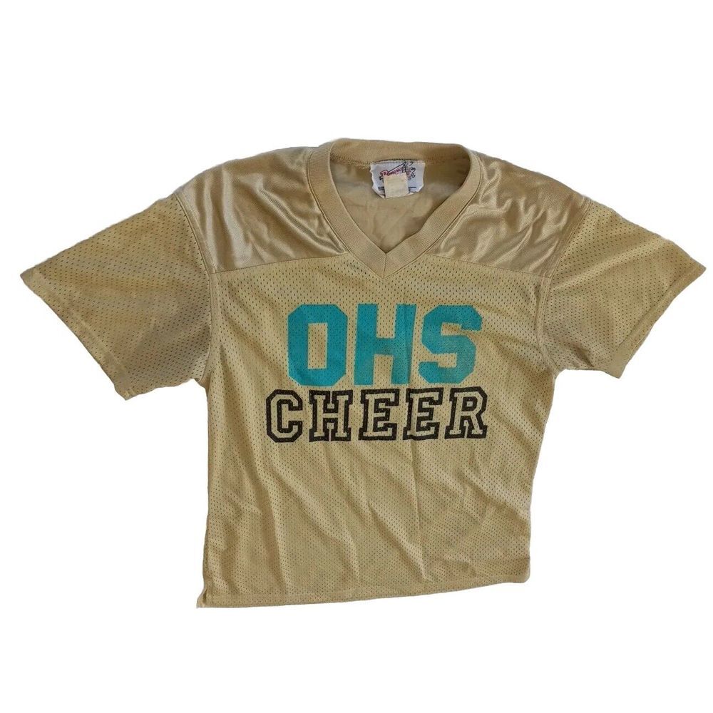 OHS Cheer Leader Vented Jersey By Broadway Supply Yellow Sz (36-38) Short Sleeve